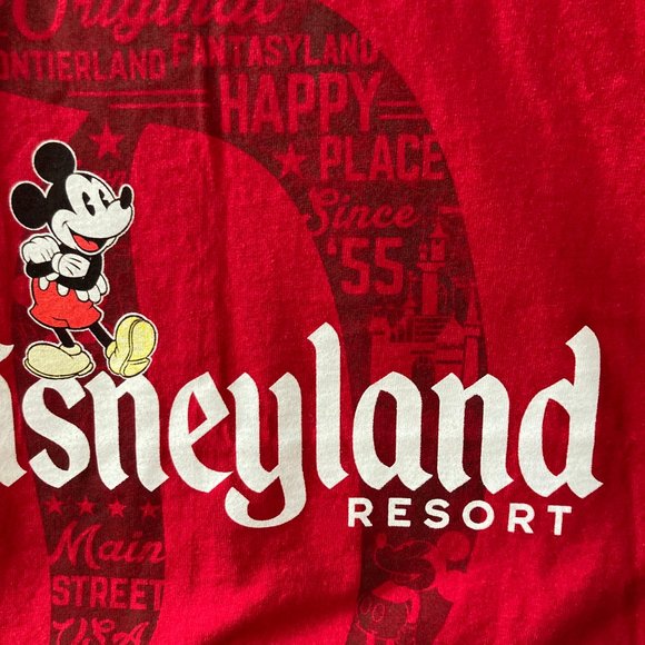 Disneyland Resort Disney Parks Muscle Tank Top Size 2XL Mens Womens Red Mickey - Picture 10 of 12